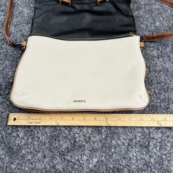 Fossil Memoir Anthology Foldover Leather Tote Crossbody Colorblock Boho - Picture 8 of 9